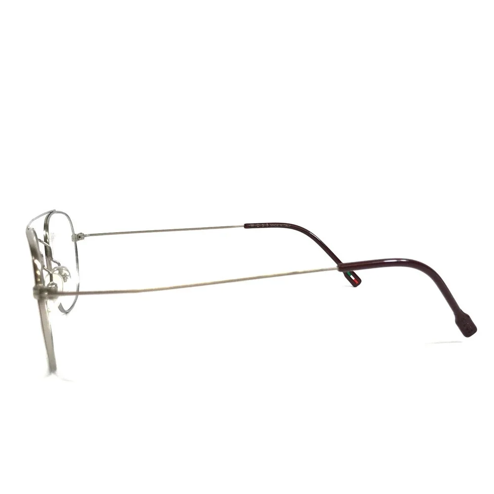 West Optical Eyeglasses Frames 99912 C.5 Red Burgundy Silver Aviator 53-19-145